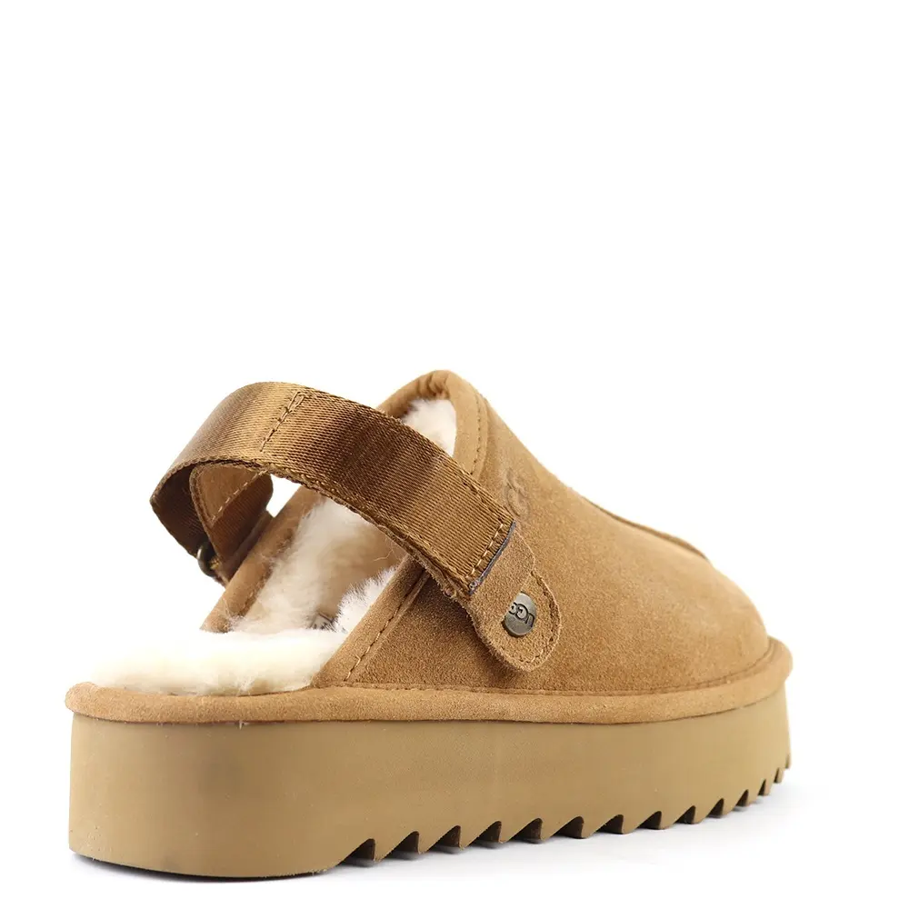 Goldenstar Clog Platform — Chestnut