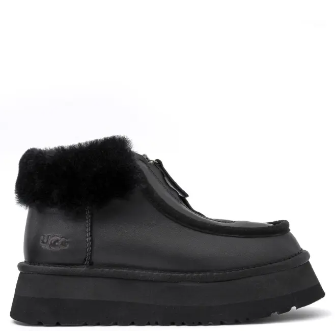 Funkette Platform Leather Black — Leather Black