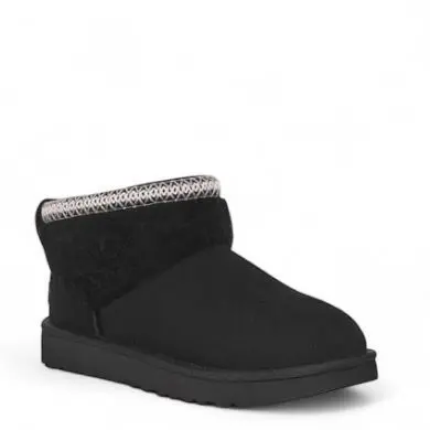 UGG Classic Ultra Mini Maxi Curly — Black
