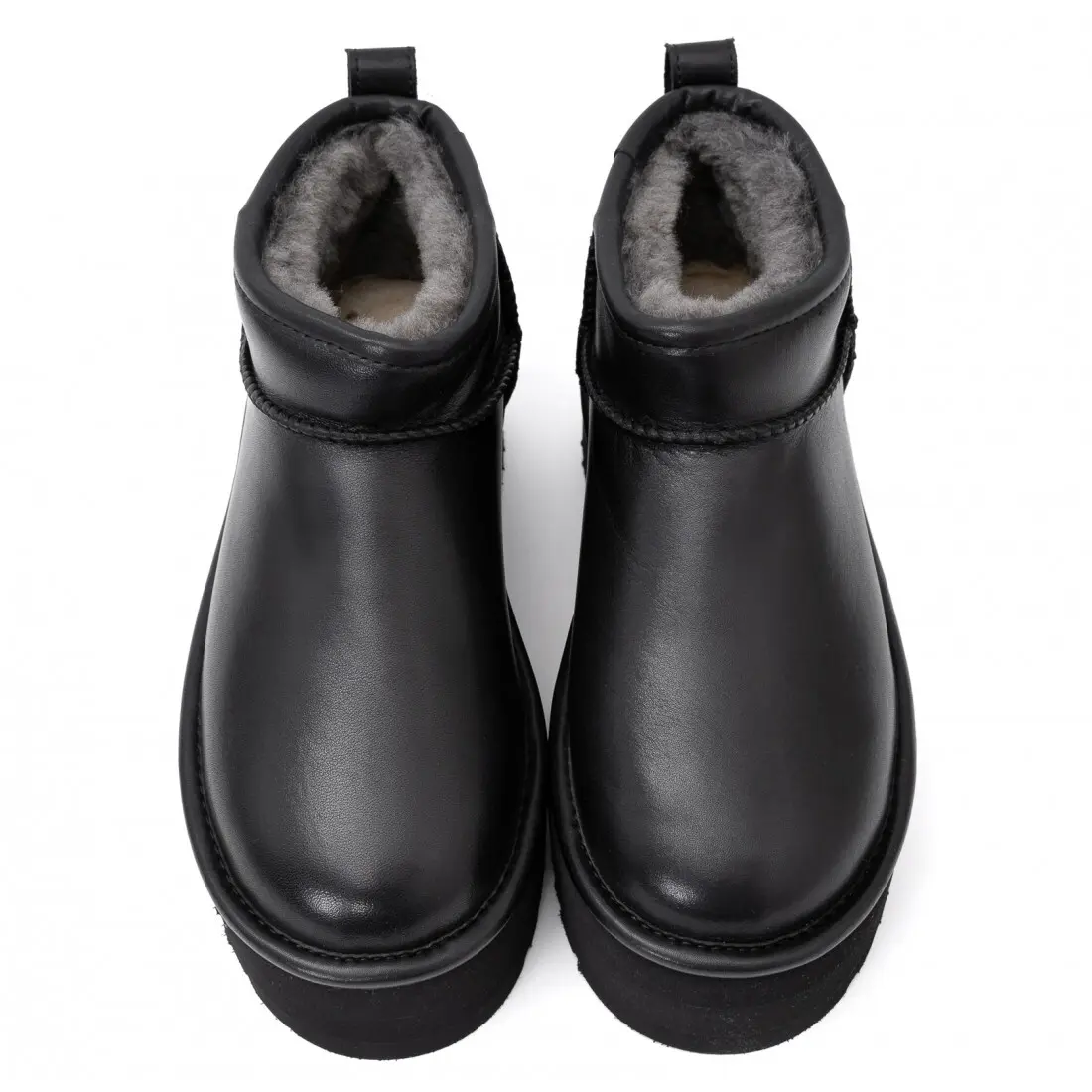 Ultra Mini Platform Boot — Leather Black